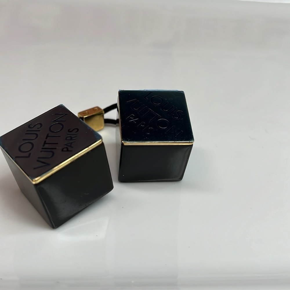 LOUIS VUITTON BLUE METALLIC/BLACK HAIR BAUBLES - Picture 3 of 6